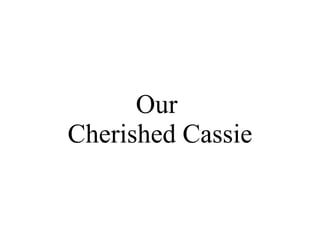 Our  Cherished Cassie 