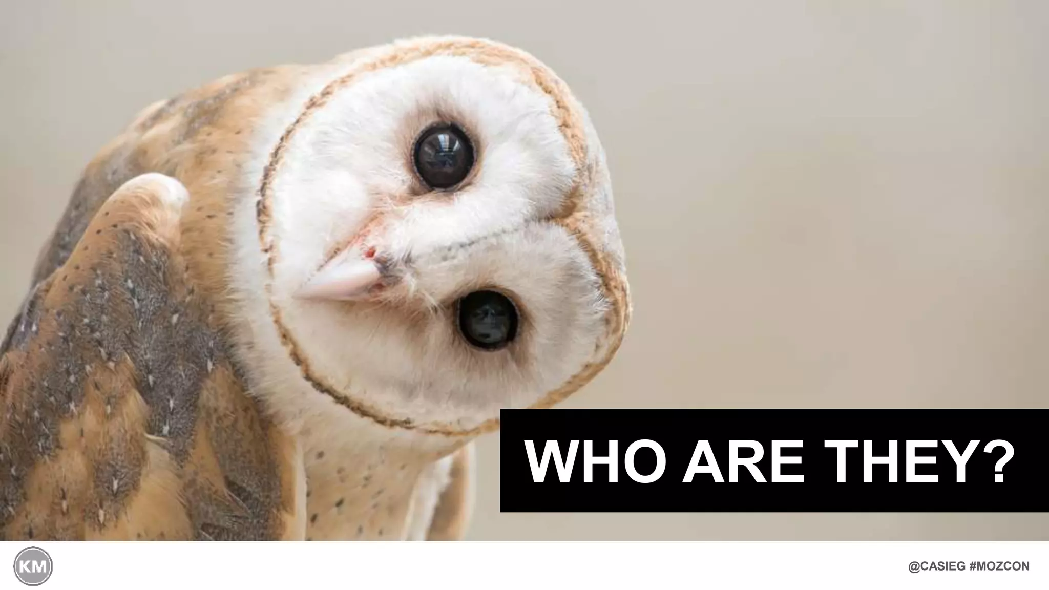 @CASIEG #MOZCON
WHO ARE THEY?
 