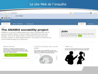 Le site Web de l’enquête

 