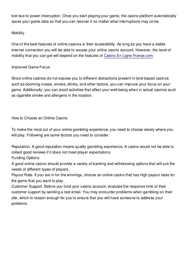 Online casino french