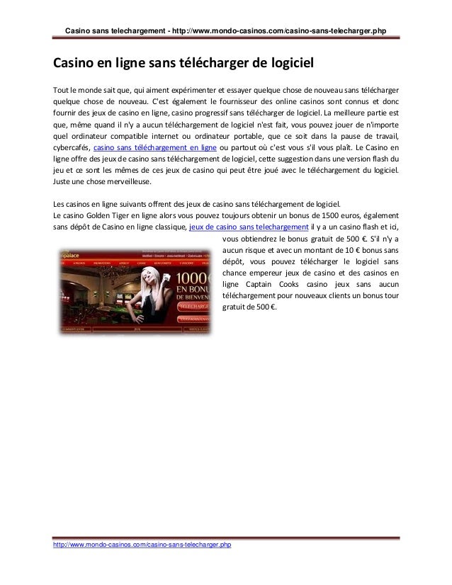 Casino Gratuit En Ligne Sans Telechargement Casino Gratuit En Ligne Sans Telechargement