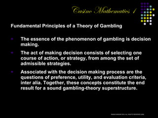 Introduction to Casino Mathematics | PPT
