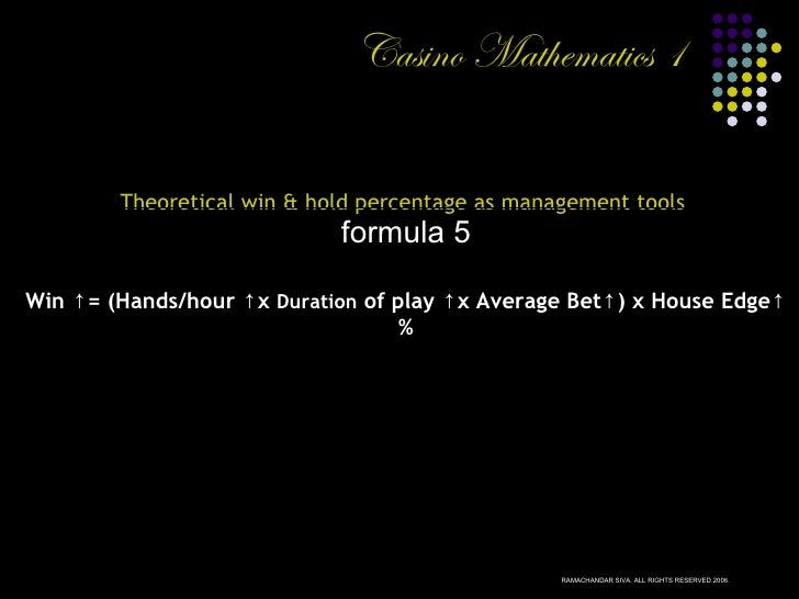 Casino Theoretical Win Equation Casino Theoretical Win Equation