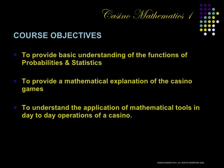 Mathematics of gambling