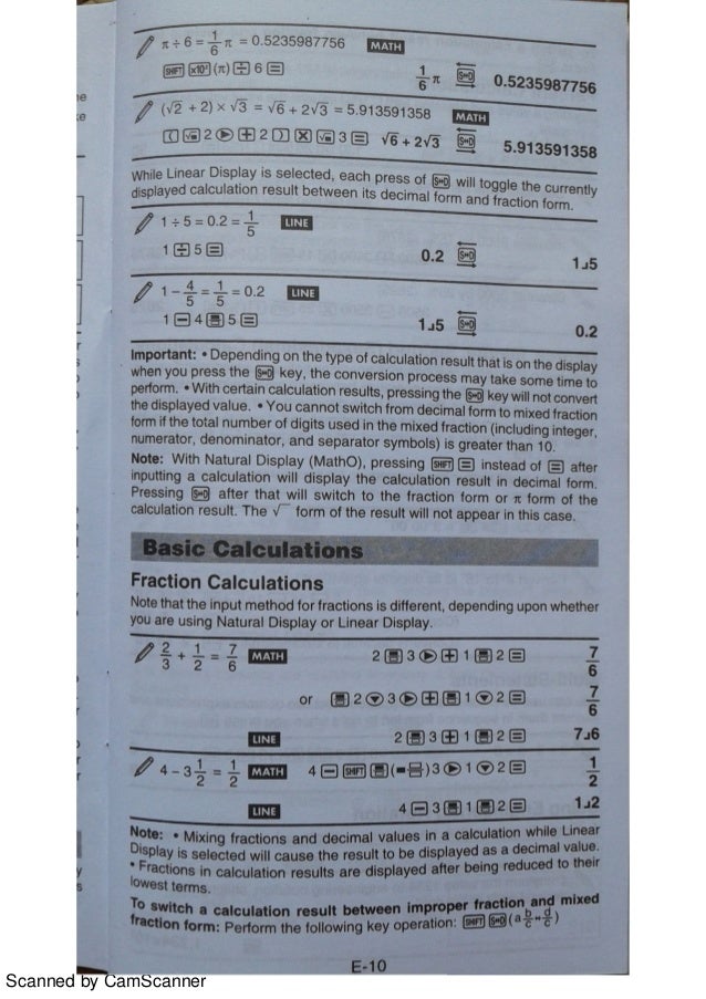 Casio Fx 570 Es Plus Manuale