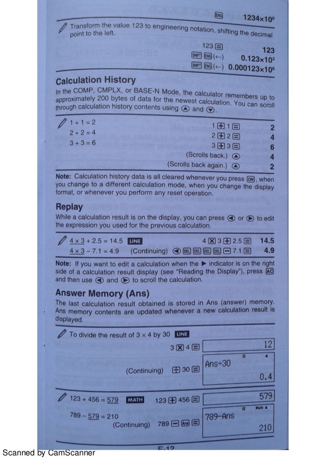 Casio Fx 570 Es Plus Manuale