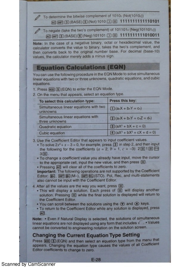 Casio Fx 570 Es Plus Manuale