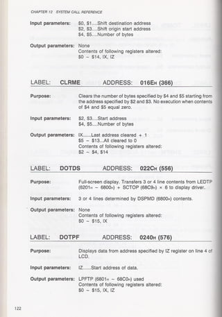 Casio pb 1000 technical reference