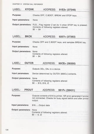 Casio pb 1000 technical reference