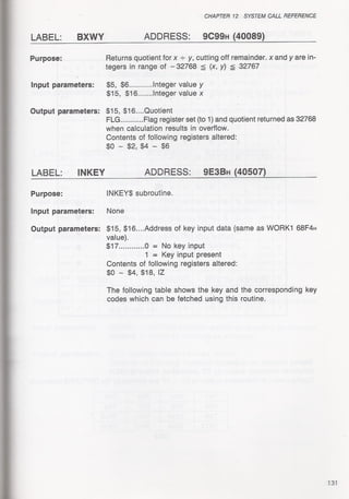 Casio pb 1000 technical reference