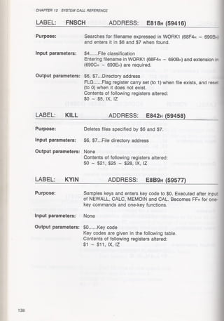Casio pb 1000 technical reference