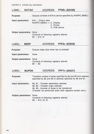 Casio pb 1000 technical reference