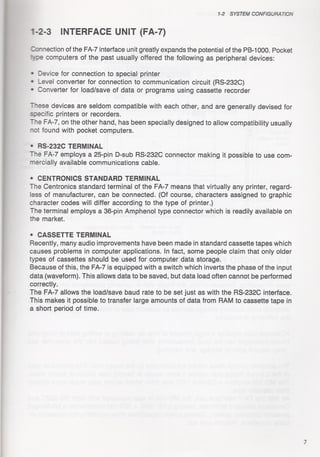 Casio pb 1000 technical reference