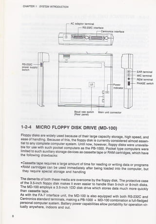 Casio pb 1000 technical reference