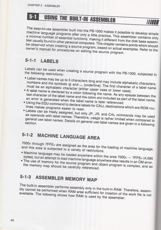 Casio pb 1000 technical reference