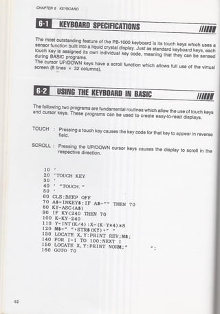 Casio pb 1000 technical reference