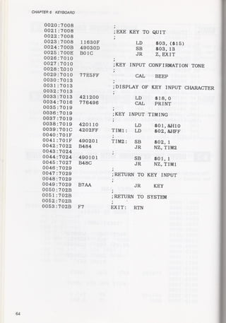 Casio pb 1000 technical reference