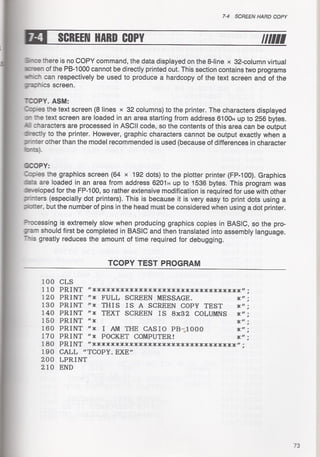 Casio pb 1000 technical reference
