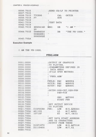 Casio pb 1000 technical reference