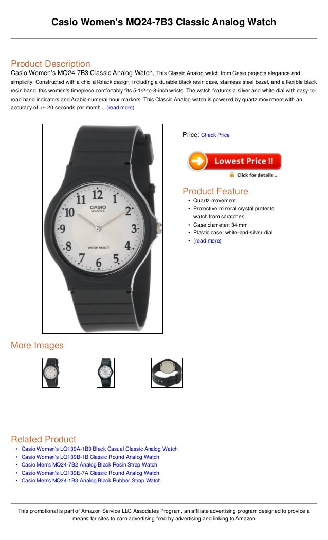 casio women's classic analog watch