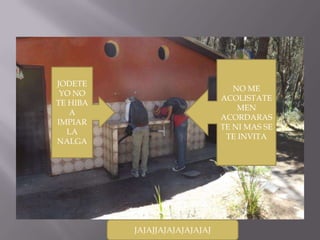 JODETE
YO NO
TE HIBA
A
IMPIAR
LA
NALGA

NO ME
ACOLISTATE
MEN
ACORDARAS
TE NI MAS SE
TE INVITA

JAJAJJAJAJAJAJAJAJ

 
