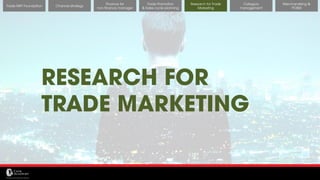 11/14/2017 44
Channel strategy
Finance for
non-finance manager
Trade Promotion
& Sales cycle planning
Research for Trade
Marketing
Category
management
Merchandising &
POSM
Trade MKT Foundation
RESEARCH FOR
TRADE MARKETING
 