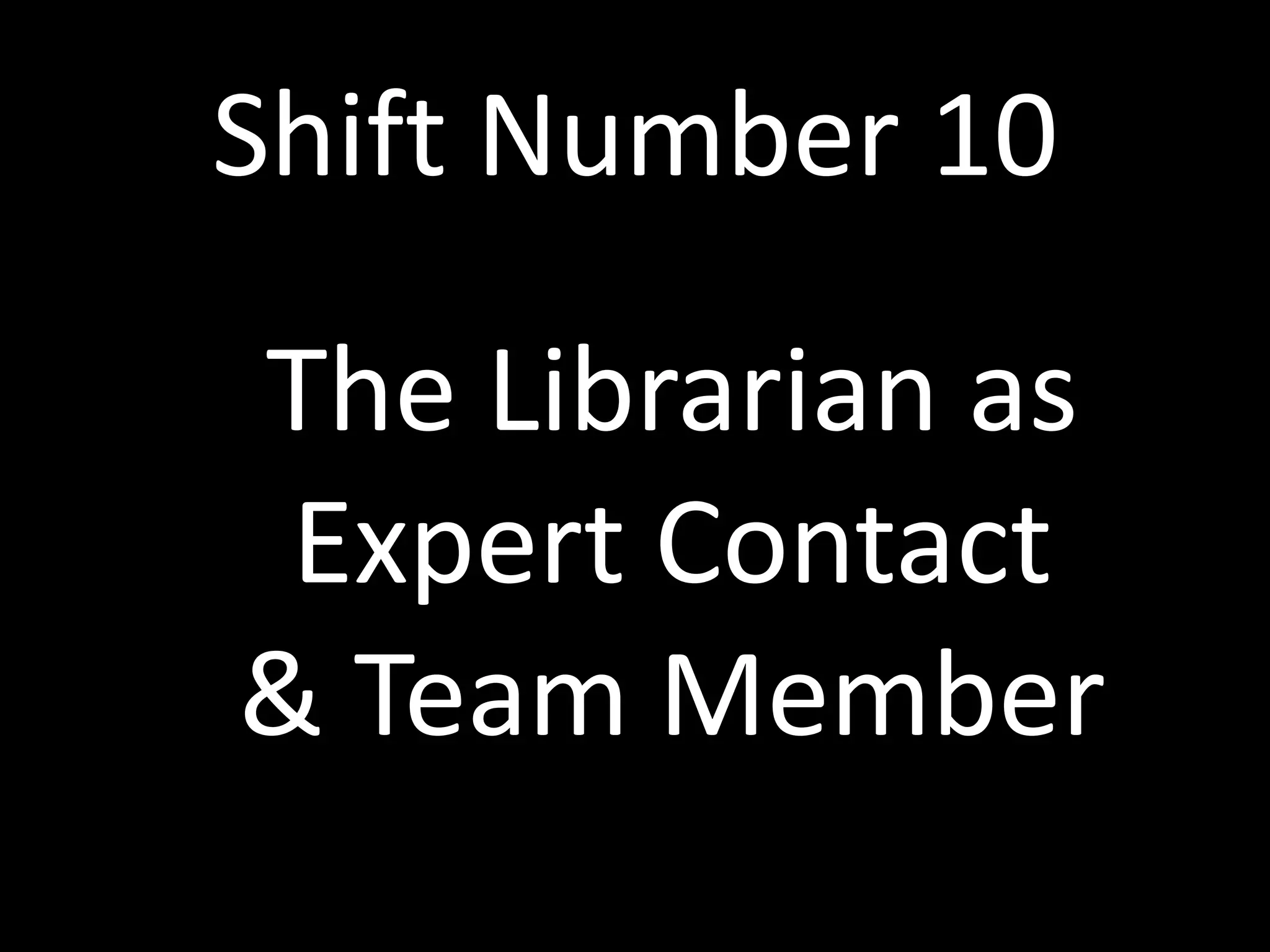 Shift Number 4Mind Share and Libraries
