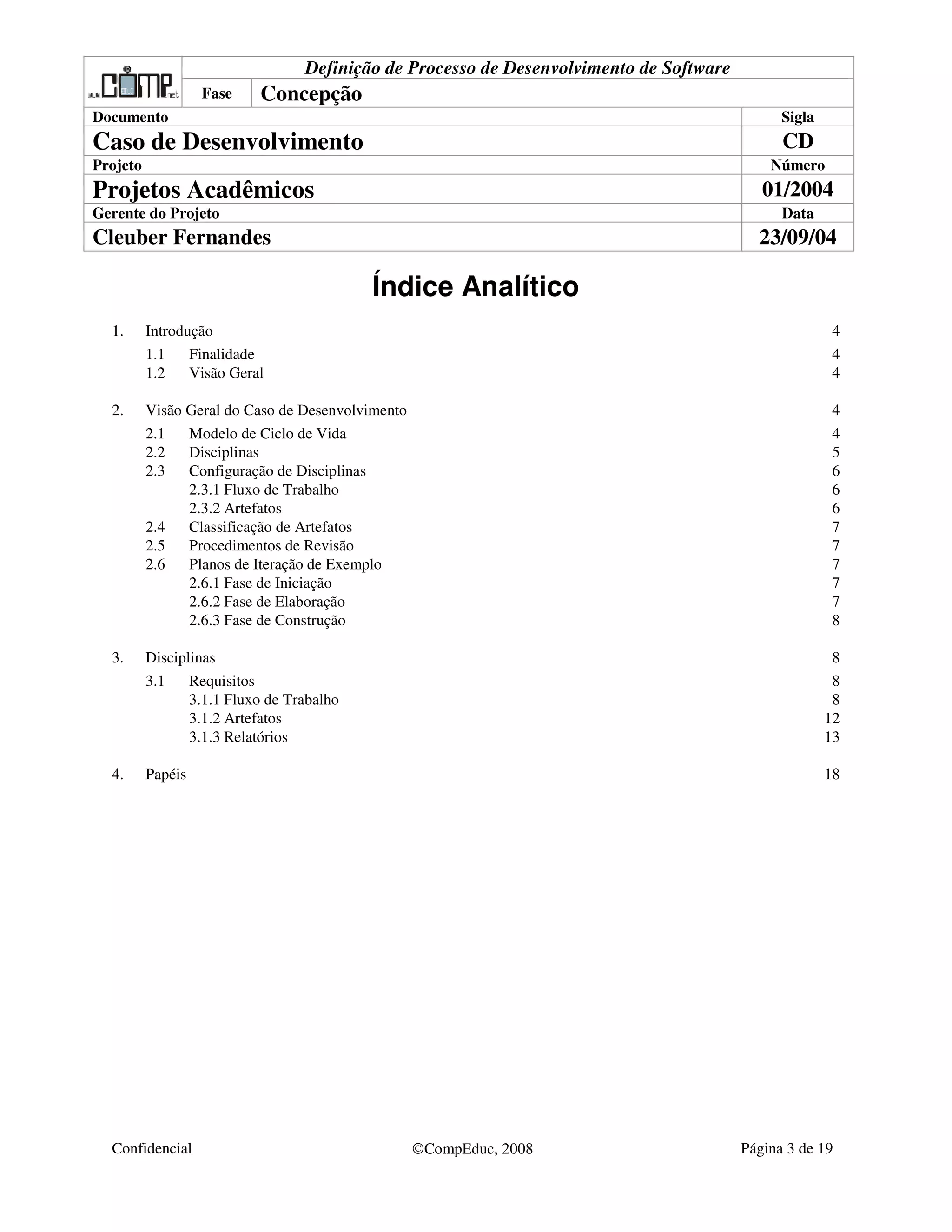 Caso de Desenvolvimento