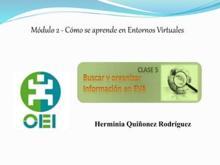 Herminia Quiñonez Rodríguez
Módulo 2 - Cómo se aprende en Entornos Virtuales
 