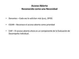Caso 4: Acceso abierto y derechos de autor 