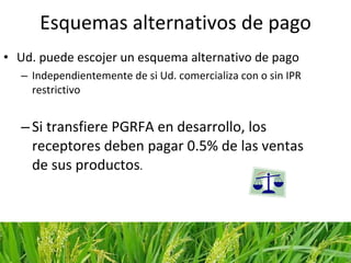 SMTA para variedades en desarrollo