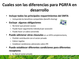 SMTA para variedades en desarrollo