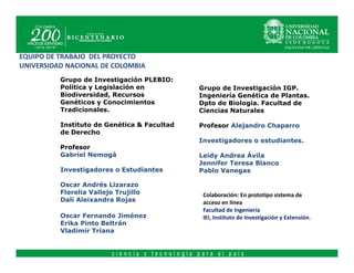 La investigación sobre Biodiversidad en Colombia