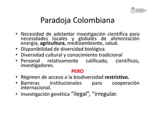 La investigación sobre Biodiversidad en Colombia