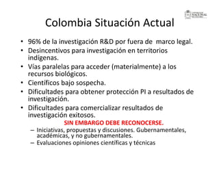 La investigación sobre Biodiversidad en Colombia