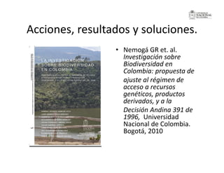 La investigación sobre Biodiversidad en Colombia