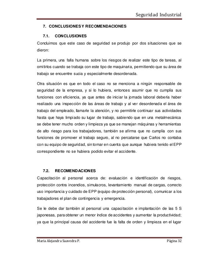 Caso seguridad industrial essay image
