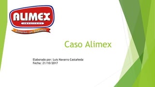 Caso Alimex
Elaborado por: Luis Navarro Castañeda
Fecha: 21/10/2017
 