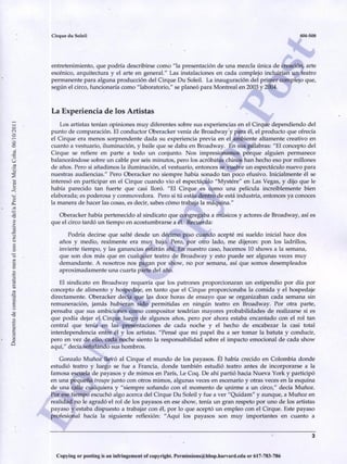 Caso cirque du soleil