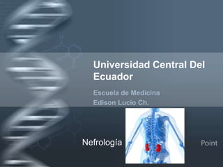 Universidad Central Del Ecuador  Escuela de Medicina Edison Lucio Ch. Nefrología 