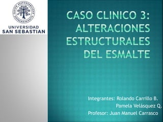 Integrantes: Rolando Carrillo B. 
Pamela Velásquez Q. 
Profesor: Juan Manuel Carrasco 
 