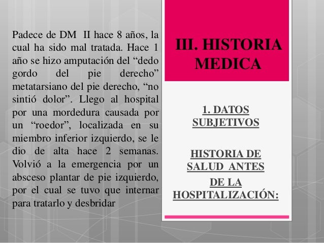 Caso clinico Diabetes Mellitus Tipo II Caso clinico Diabetes Mellitus Tipo II
