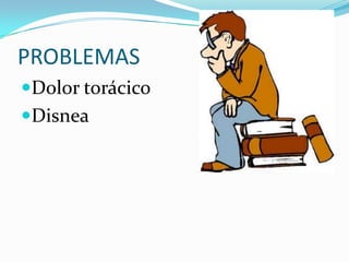 PROBLEMAS
Dolor torácico
Disnea
 