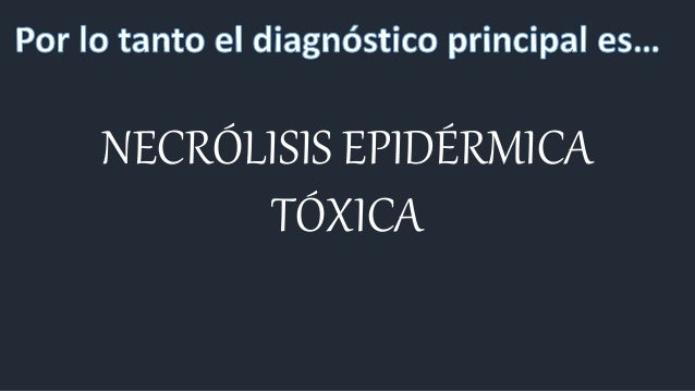 necrólisis epidérmica diagnóstico tóxico de diabetes