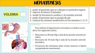 HEMATEMESIS
VOLEMIA
 