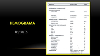 HEMOGRAMA
08/08/16
 