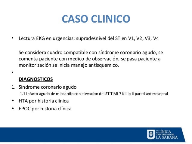 Caso clinicoterapéutico infarto agudo del miocardio