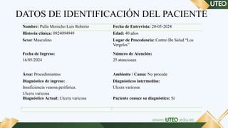 Ulcernic Proceso de Atención de Enfermería en Paciente con Úlcera Varicosa ...
