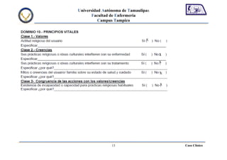Universidad Autónoma de Tamaulipas
       Facultad de Enfermería
          Campus Tampico



                                X



                                     X

                                     X


                                     X


                                     X




                13                       Caso Clínico
 