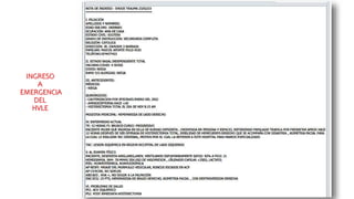 INGRESO
A
EMERGENCIA
DEL
HVLE
 